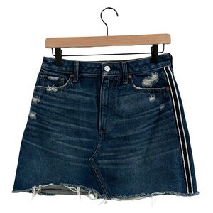 Abercrombie & Fitch Blue Distressed Mini Skirt